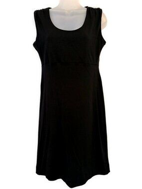 KAVU Black Shift Dress Womens Active Wear Dress Sleeveless Stretch Black Small